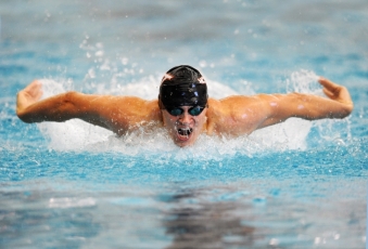 Drake swimming the 100 fly (2013)